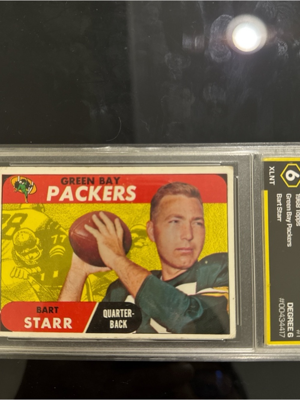 Topps Green Bay Packers Bart Starr Card - Yellow/Red/Green